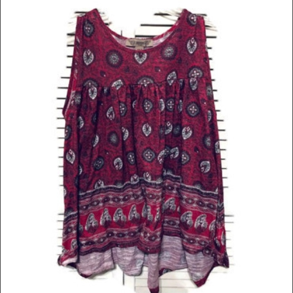 SALE Hi low sleeveless summer peasant Gathered